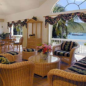 2 bedroom Antigua villa - upstairs views - - Superb villas for rental from Antigua Villa Vacations