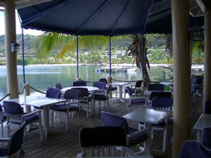 Waterside dining at St James's Club Antigua - Superb villas for rental from Antigua Villa Vacations